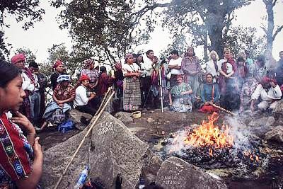 Mayan fire ceremony
