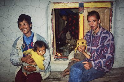 Edward with Nepal family
