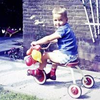 Young Edward on tricycle